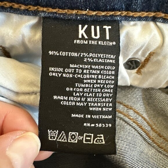 KUT from the Kloth Jeans Womens Size 12 Blue Natalie Mid Rise Bootcut Denim - Picture 10 of 12